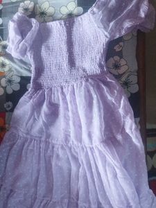 Lavender Swiss Dot Dress