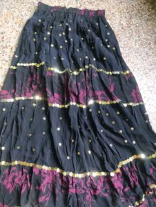 Tiered Floral Maxi Skirt