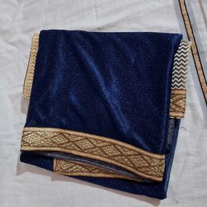 Elegant Navy &amp; Gold Fabric Set