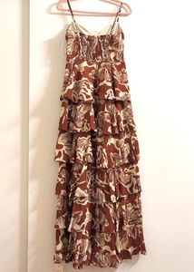 Floral layered maxi dress