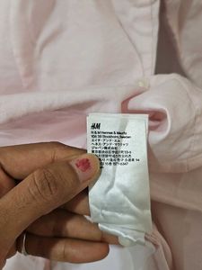 branded h&amp;m Elegant Pink Button-Down Shirt