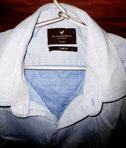 Men&#39;s Blue Patterned Shirt