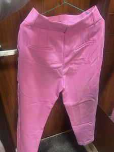 Zara Pink belted Trousers