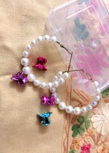 Pearl Charm Earrings🤍🎀🤍