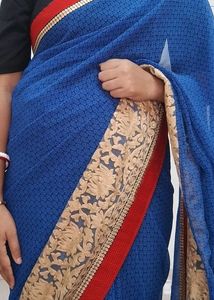 Blue &amp; Red Saree