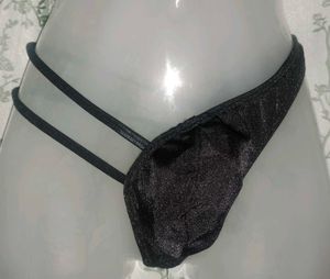 Mens Black Thong Panty