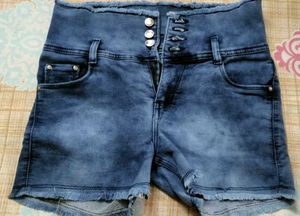 High Waisted Denim Shorts