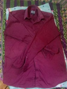 Burgundy, Navy Blue Casual Shirt