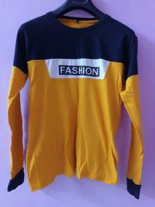 Men Yellow Full Hand Tshirt