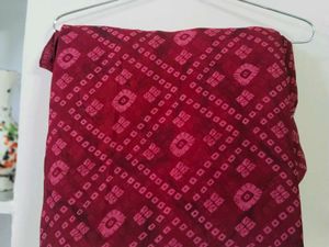 Bhandej Red Saaree