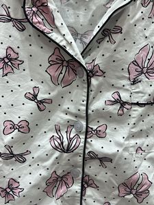 Cute Bow Print Pajama Set