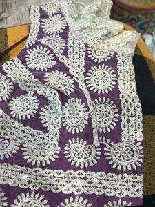 Purple Embroidered Blouse