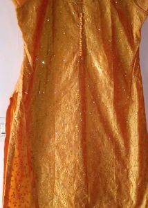 New Unused Gold Mustard Elegant Ethnic Kurta