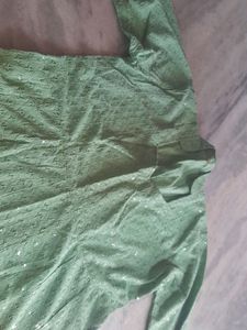 Chikankari Heavy Work Long Dress With Pant Dupatta