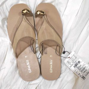 Luna Blu by Westside beige mesh toe-ring Sandals