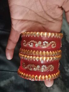 Red &amp; Gold Bangle Set