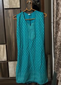 Teal Sleeveless Dress