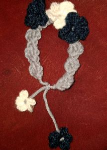 Adjustable Crochet Flower Bracelet