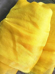 Yellow fandy silk Fabric Material
