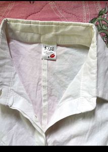White Fitted Button Down Shirt