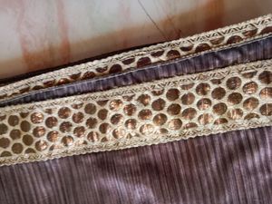 Vintage Embroidered Brown Fabric