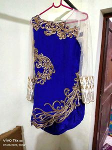 Blue & Gold Embellished Tunic