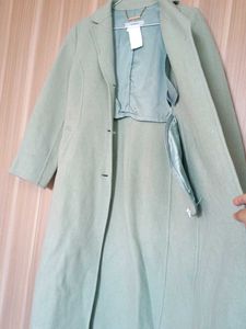 Elegant Mint Green Over Coat