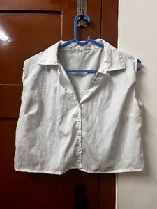 White Sleeveless Top