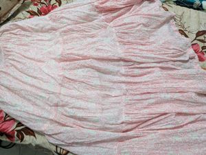 Pink Floral Print Dress