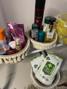 Handmade Macrame Basket 🩷🤍