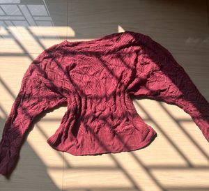 Maroon Knit Sweater