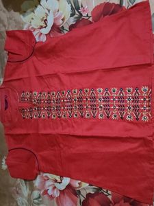 Red Colored Net Lehenga Set For Women