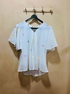 Sheer Polka Dot Blouse