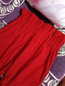 Red Casual Pants