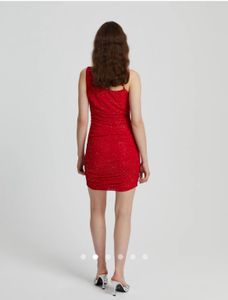 Red One-Shoulder Bodycon Dress