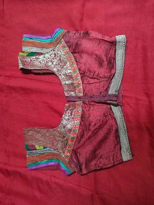Red Embellished Saree
