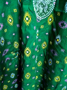 Green Embroidered Nightgown