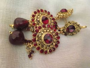 Earrings With Golden Bangle