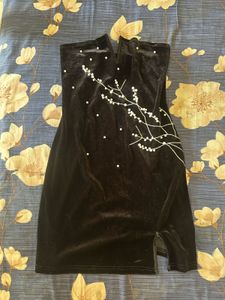 Black Velvet Mini Dress