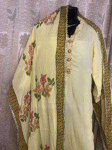 Yellow Floral Garara Kameez