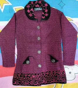 RIYA Purple Knit Coat