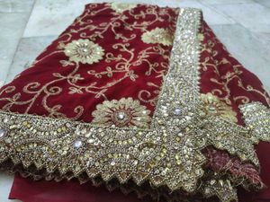 Red ♥️ Saree Beautiful Work