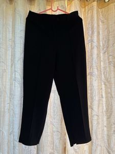 Black Straight-Leg Trousers