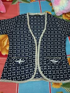 Elegant Black &amp; White Cardigan