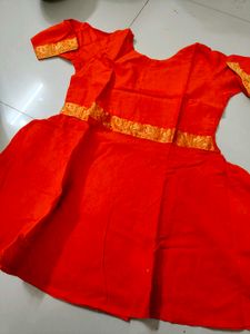 orange Ethnic Dress