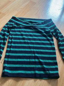 Only Cute Striped Slight Off Shoulder Top