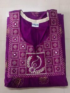 Purple Embroidered Nightgown