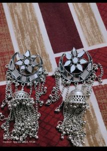 Chandbali Jhumka Earrings With Ring