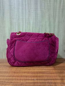 Chanel sling bag with velvet material
