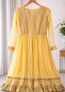 Elegant Yellow Embellished Anarkali